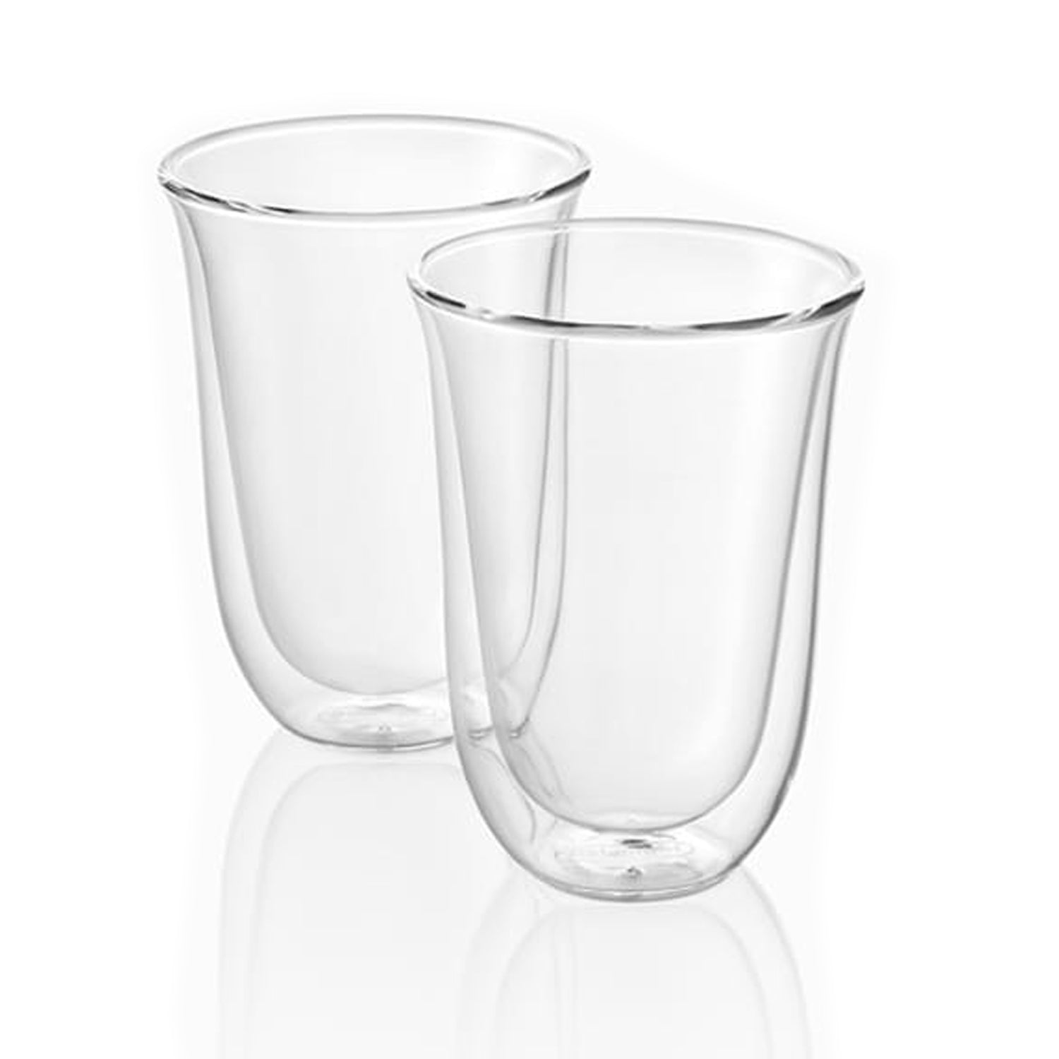 DeLonghi Glass Latte Macchiato Cups Set of 2 - Premium Espresso Glasses for Coffee Lovers, Perfect for Home Café, Italian Coffee Experience & Entertaining Guests
