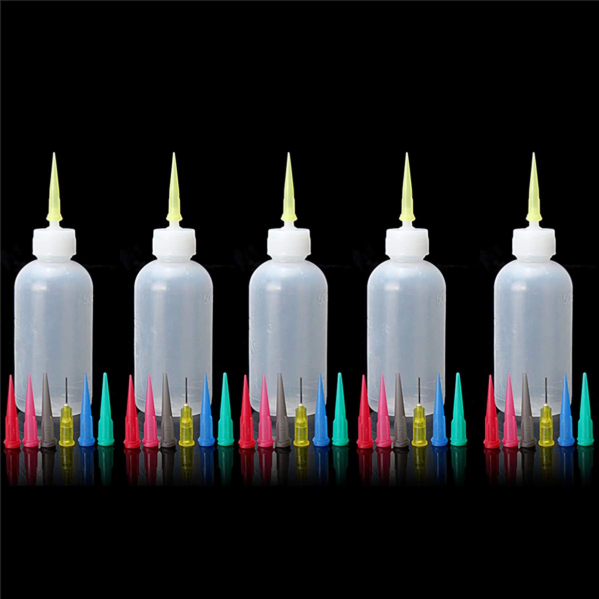 ECYC 5-Piece Jam Painting Squeeze Bottles with Precision Nozzles - 1.8 oz Baking & Pastry Decorating Tools for Cake Icing, Cookie Decorating, and DIY Art Projects