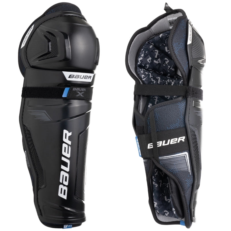 Bauer X Intermediate Shin Guards - Hockey Leg Protection for Youth & Adults - Perfect for Ice Hockey, Street Hockey & Training Sessions