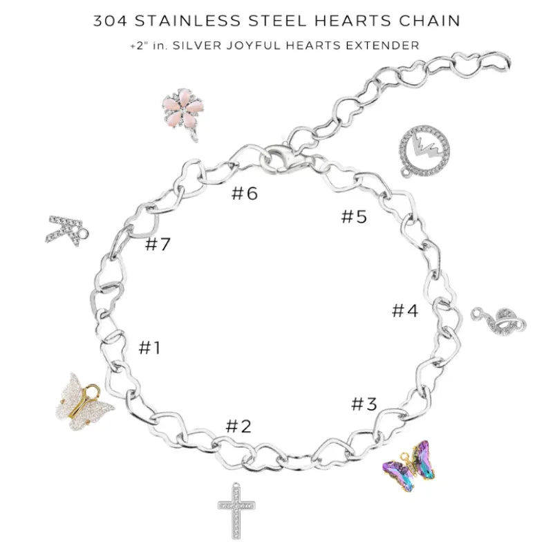 Elegant Charm Bracelet with Assorted Charms - Perfect for Gifts, Parties & Everyday Wear | $52.00