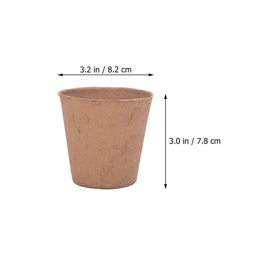 Happyyami 25 Pack Biodegradable Seed Starter Pots with Date Markers - Eco-Friendly Plant Propagation Trays for Indoor/Outdoor Gardening, Greenhouse & Hydroponic System