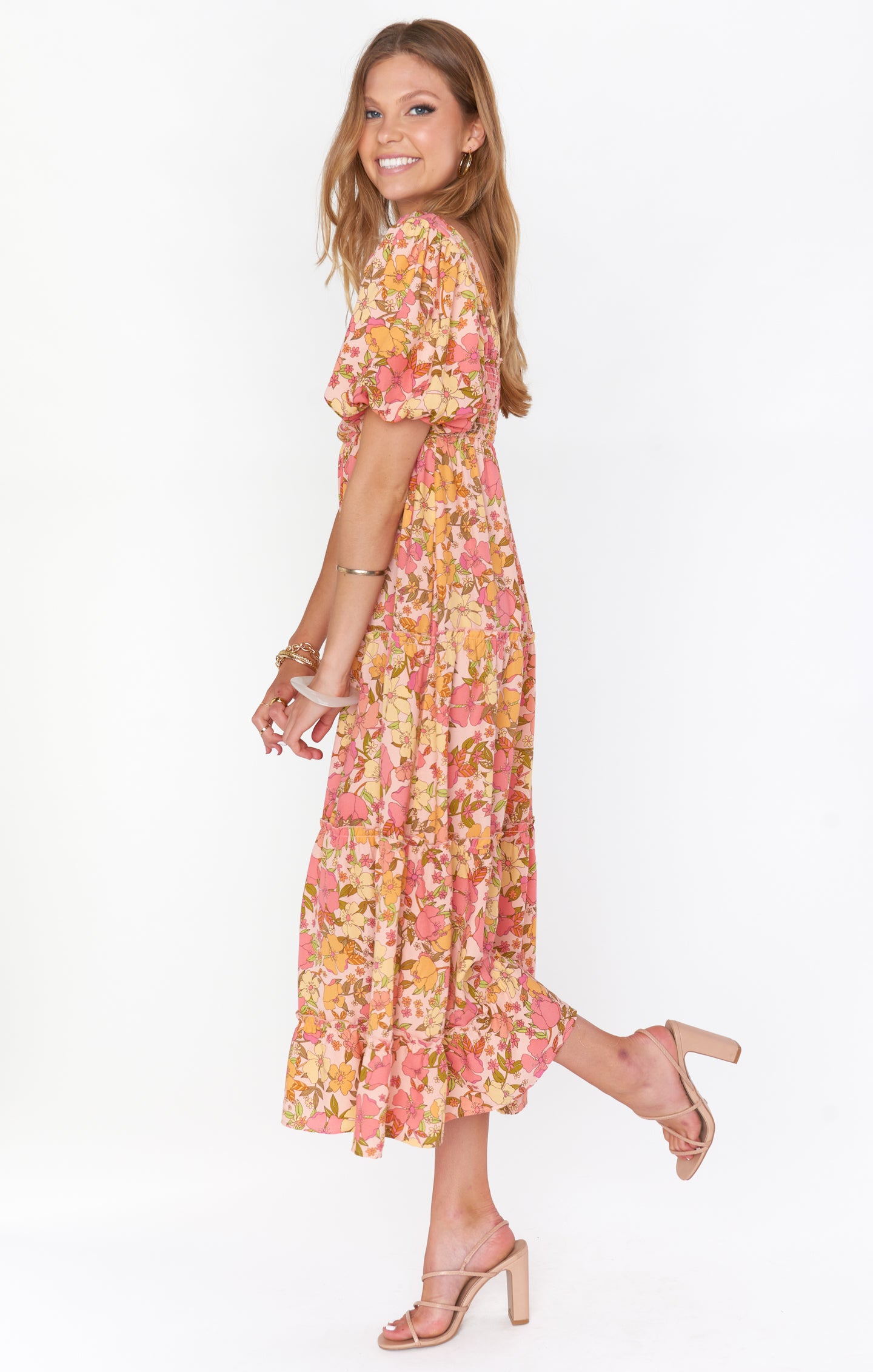 Linds Midi Dress - Floral Print Summer Dress for Women | Casual & Party Wear | Perfect for Brunch, Date Night & Vacation