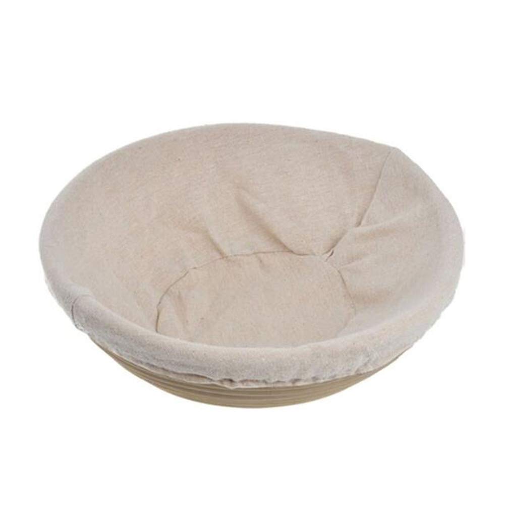 1 Pcs Round Bread Proofing Basket, Rattan Banneton Brotform for Sourdough, Fermentation Wicker Basket for Artisan Bread Making, Country Baguette Dough Proofing Basket (22 * 8.5CM) - Perfect for Home Bakers & Professional Bakeries