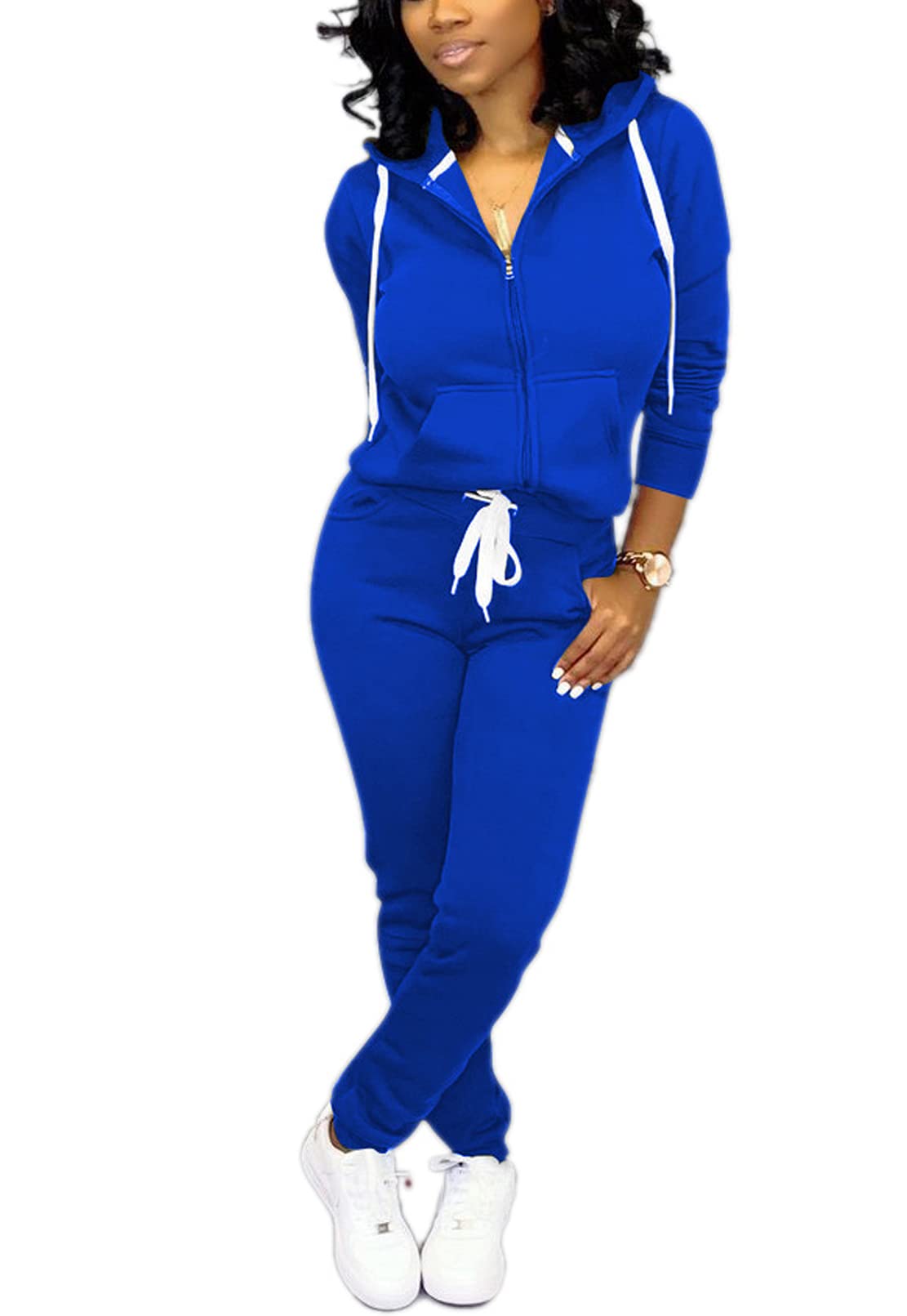 Mrskoala Women's 2-Piece Tracksuit Set - Soft Sweatpants & Hoodie Jogging Suit with Pockets for Workout, Running, Yoga & Lounge Wear | Gym Outfit, Casual Streetwear, Travel Comfort
