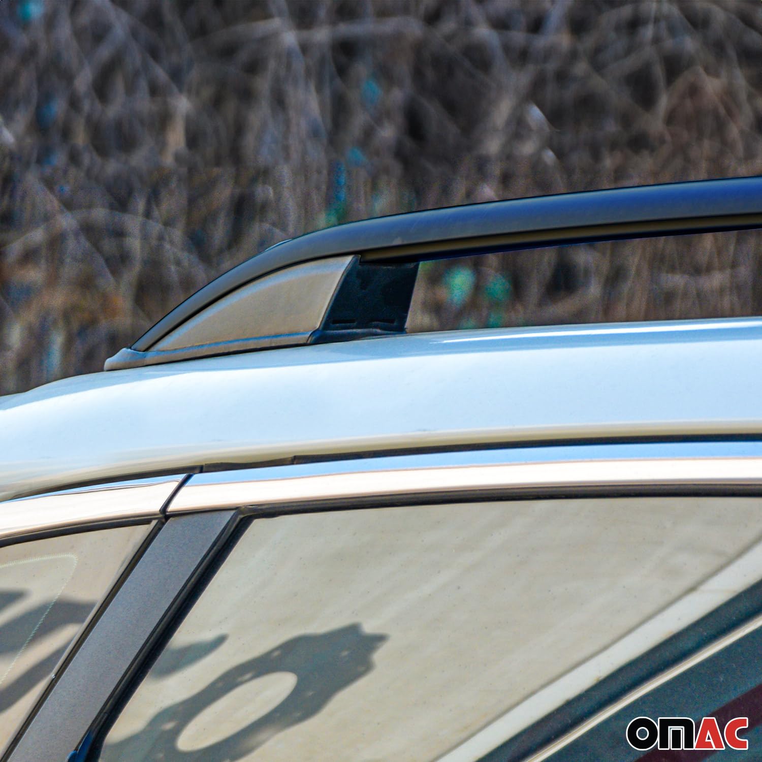 OMAC Black Aluminum Roof Rack Side Rails for 2006-2009 Land Rover Range Rover Sport (2-Piece Set) - Durable Cargo Carrier for Outdoor Adventures & Road Trips