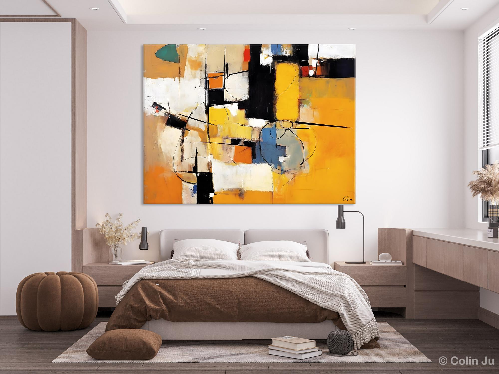 Large Original Acrylic Abstract Painting on Canvas - Modern Wall Art for Living Room Decor | Handmade Contemporary Artwork Behind Sofa | Buy Unique Paintings Online for Home & Office Decor