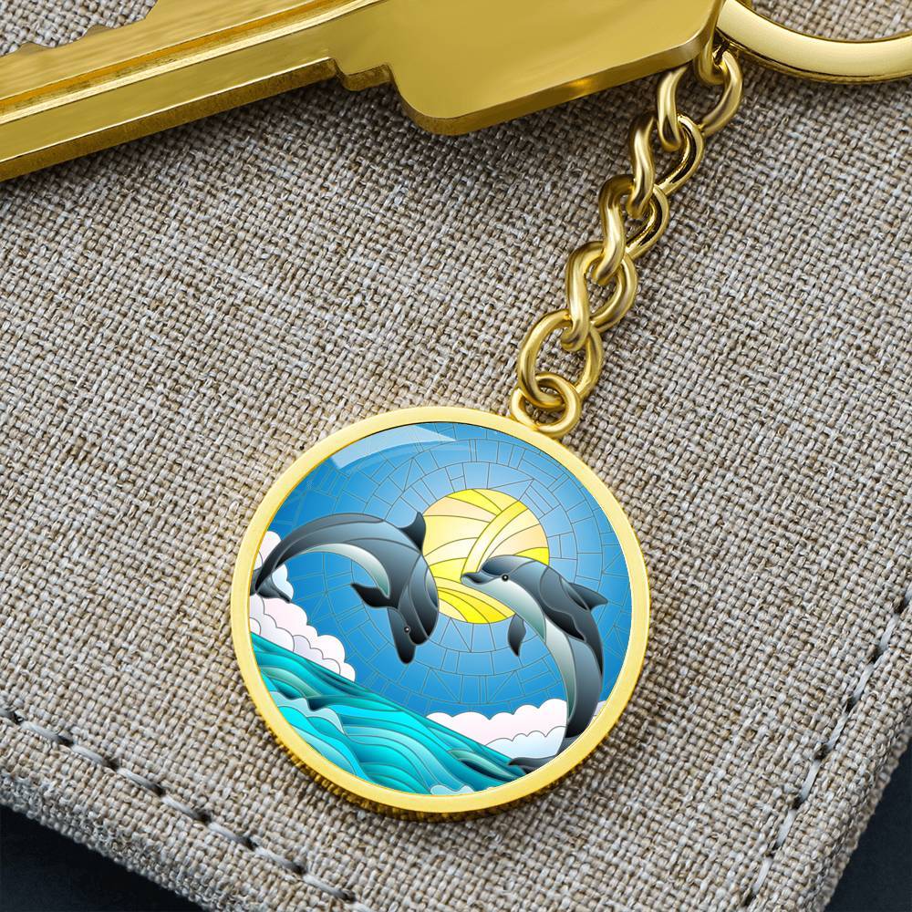 Dolphin Shaped Beach Keychain - Cute Ocean Animal Keyring for Summer Vacation, Travel & Gifts - Perfect for Beach Lovers, Surfers & Tropical Decor