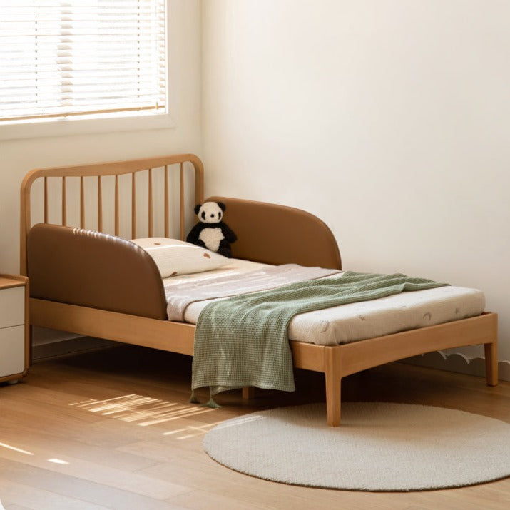 Solid Wood Whispering Telescopic Bed - Beech & Oak - Expandable Bed Frame for Small Spaces, Guest Rooms & Kids' Bedrooms