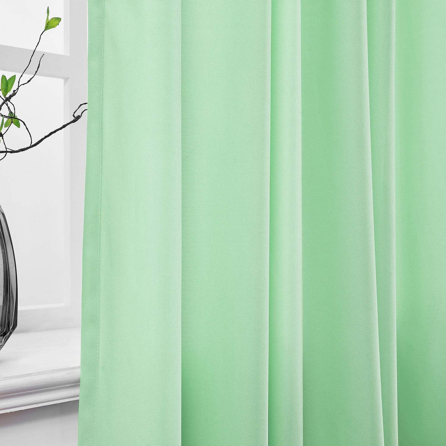 Cololeaf 10ft Wide x 8ft Tall Nickel Grommet Medical Privacy Curtain - Flexible Hospital & Clinic Room Divider for High Ceilings - Green Customizable Curved Decorative Curtain for Labs, Patient Rooms & Healthcare Facilities