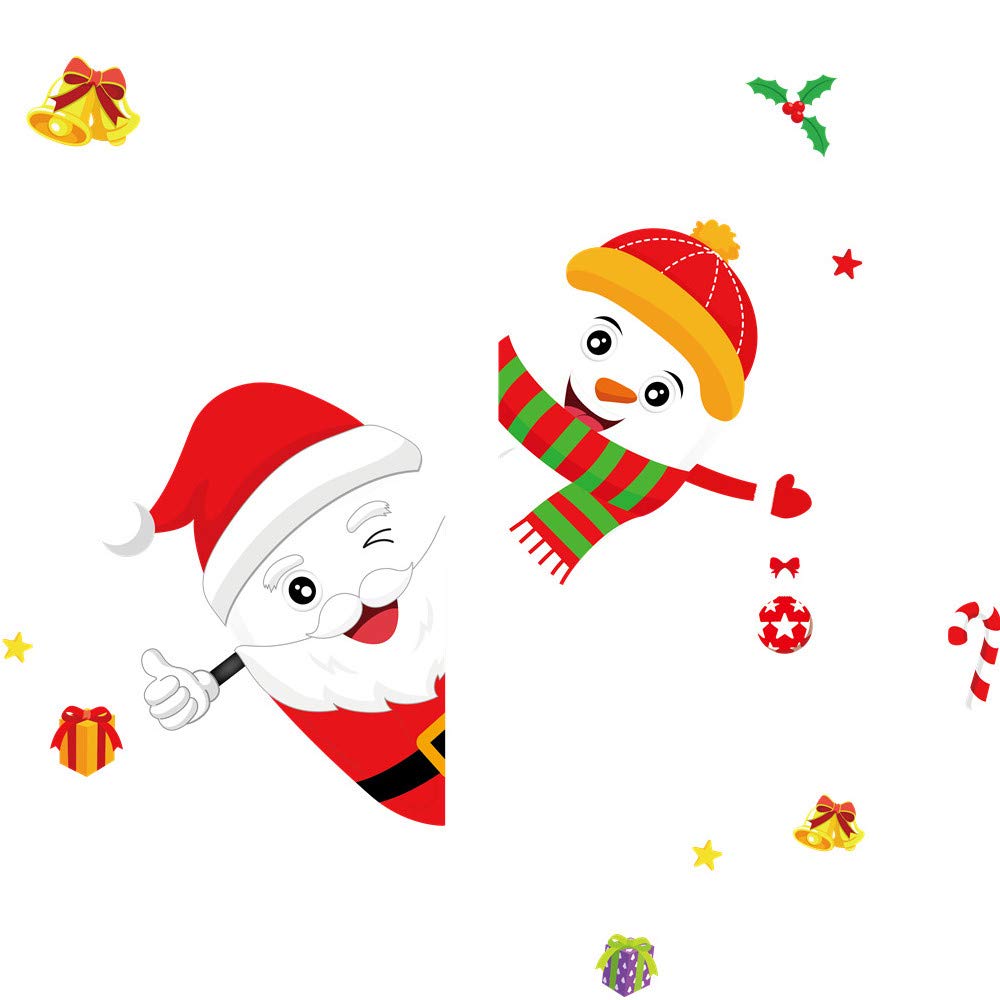Merry Christmas Wall Decals - Removable Holiday Mural Stickers for Home Decor, Girls' Room & Seasonal Household Decoration | Perfect for Bedroom, Nursery & Living Room Wall Art