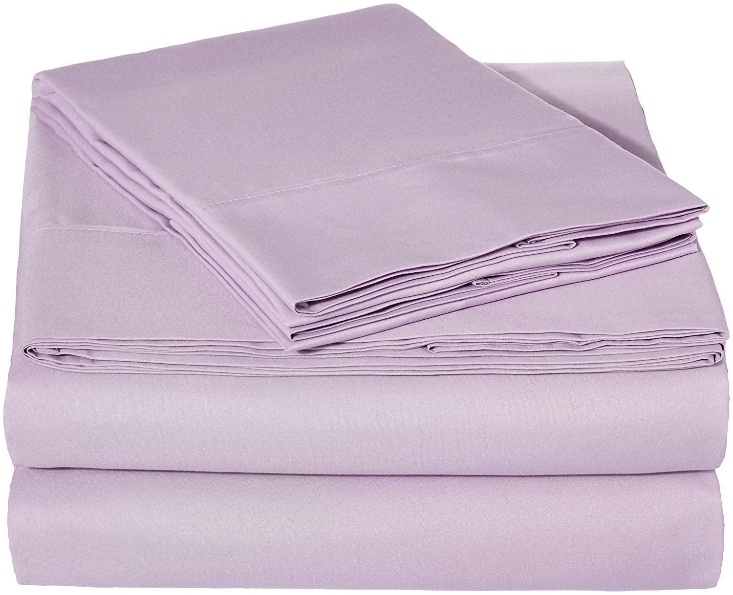 Lavender Split King 5-Piece Bed Sheet Set - 100% Cotton Deep Pocket Fitted Sheets (21
