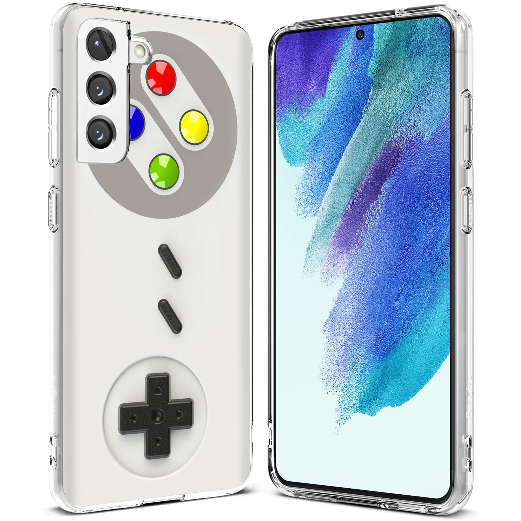 Samsung Galaxy S21 FE 5G Case - Ultra Slim TPU Gel Cover with Gameboy Print | Lightweight Flexible Soft Protective Phone Case | Anti-Scratch Durable Design | Perfect for Gaming & Daily Use | Printed in USA