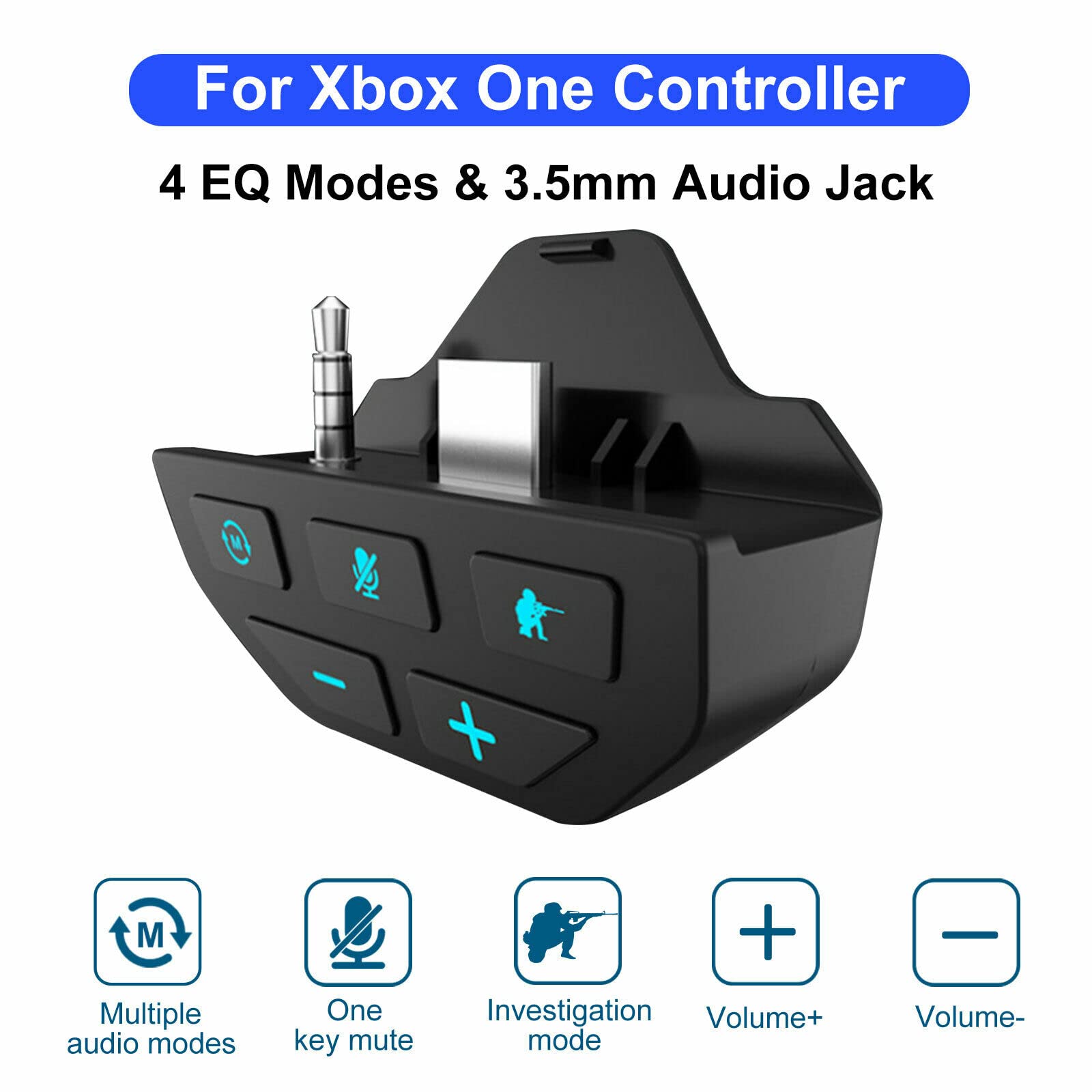 Wireless Audio Adapter for Xbox One Controller - 3.5mm Stereo Bluetooth Transmitter | Gaming Headset Converter | Compatible with PS4, PC & Mobile Devices | Perfect for Wireless Gaming, Streaming & Online Chat