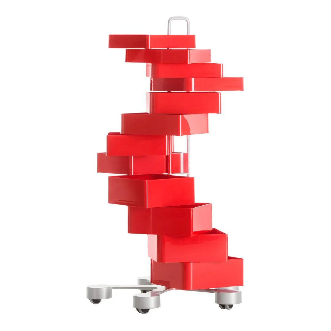 Joe Colombo Spinny Mobile Storage Unit - Modern Rolling Cabinet for Home & Office Organization