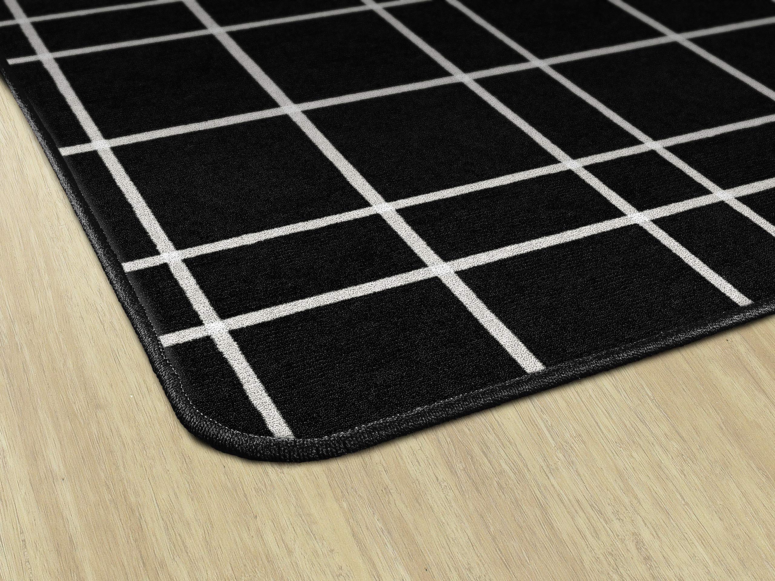 Premium Checkered Area Rug for Kids Classroom, Playroom, Living Room, Bedroom & Kitchen - 6' x 8'4