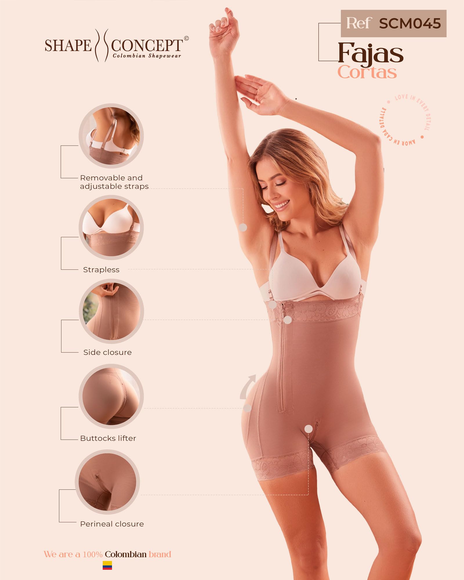 SHAPE CONCEPT Colombian Shapewear - Post-Surgery Compression Garment for Tummy Tuck, Waist Trainer & Body Shaper | Slimming & Sculpting for Women | Perfect for Recovery, Everyday Wear & Special Occasions