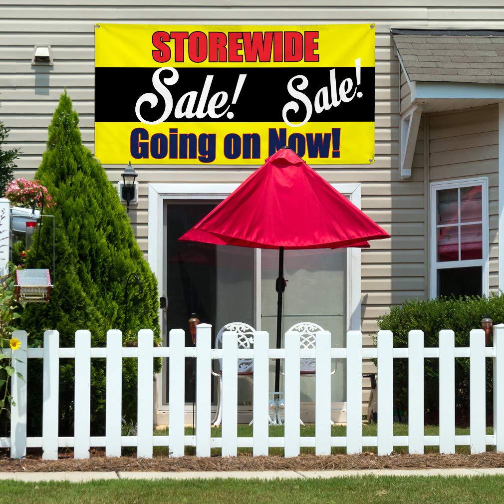 Premium Vinyl Banner - 48x96 Inches, Weatherproof & Durable for Outdoor Business Signs - Multiple Sizes Available with 8 Grommets - Perfect for Storefronts, Events, and Industrial Yard Advertising