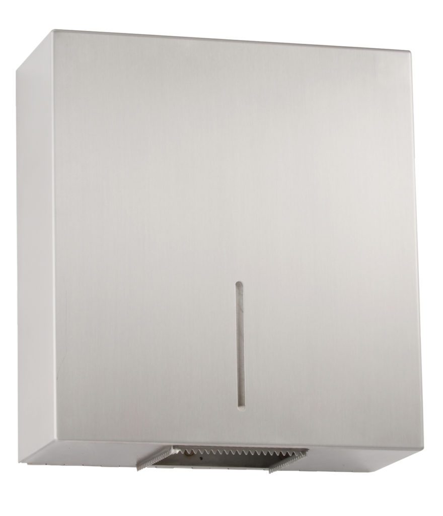 Bobrick B 9890 Fino Collection Surface Mounted Single Jumbo Toilet Roll Holder - Durable Stainless Steel Bathroom Tissue Dispenser for Commercial & Residential Use - Perfect for Restrooms, Hotels, and Office Bathrooms