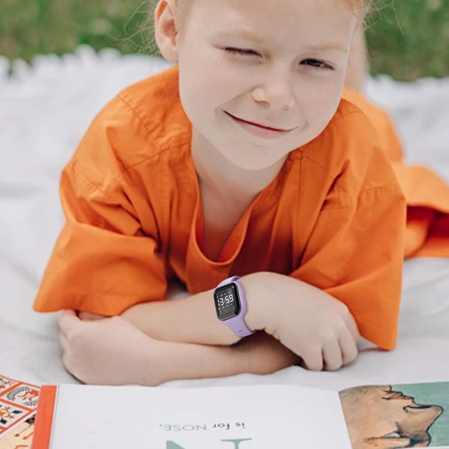 GOLDEN HOUR Kids Digital Sports Watch with Fitness Tracker, Alarm, Stopwatch - Waterproof Smart Watch for Boys & Girls Ages 4-12 - Perfect for School, Sports & Outdoor Activities