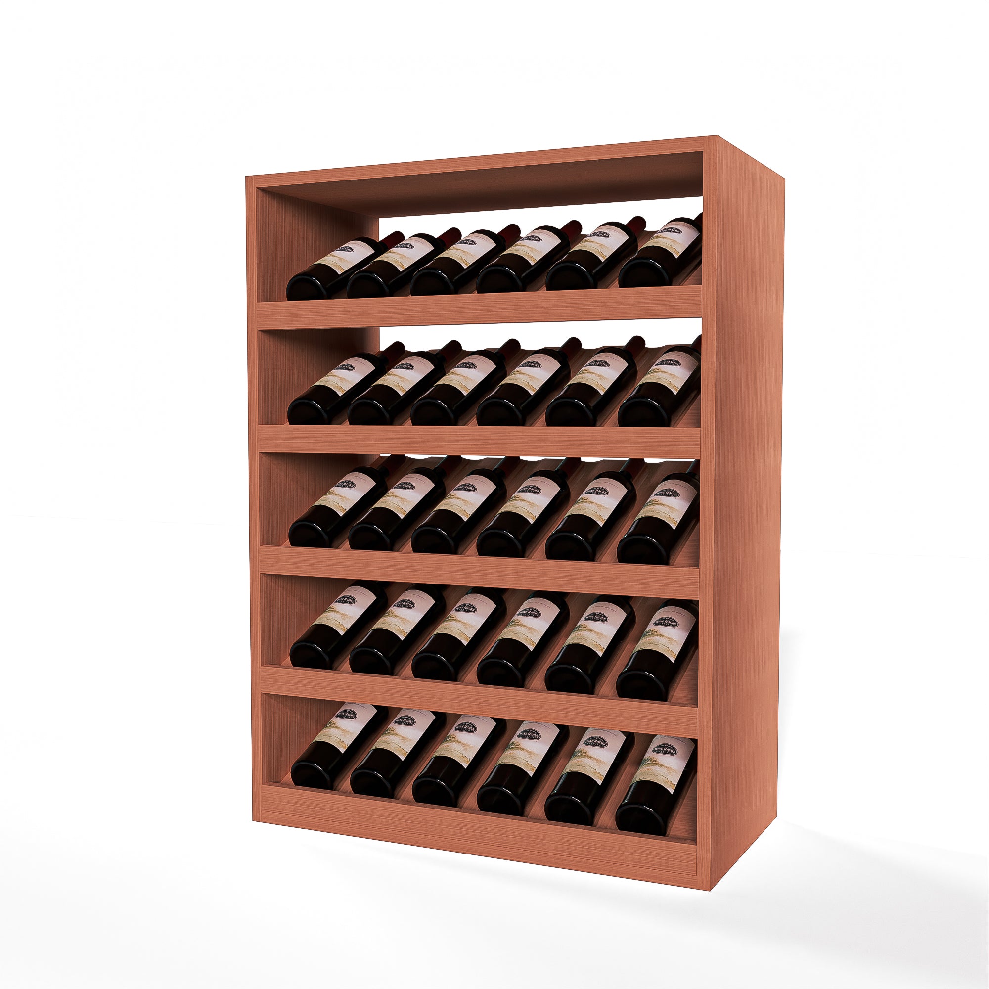 GrandCellar™ 6 Column Full Depth Cradle Wine Display Rack - Holds 36 Bottles - Perfect for Wine Cellars, Restaurants, and Home Bars