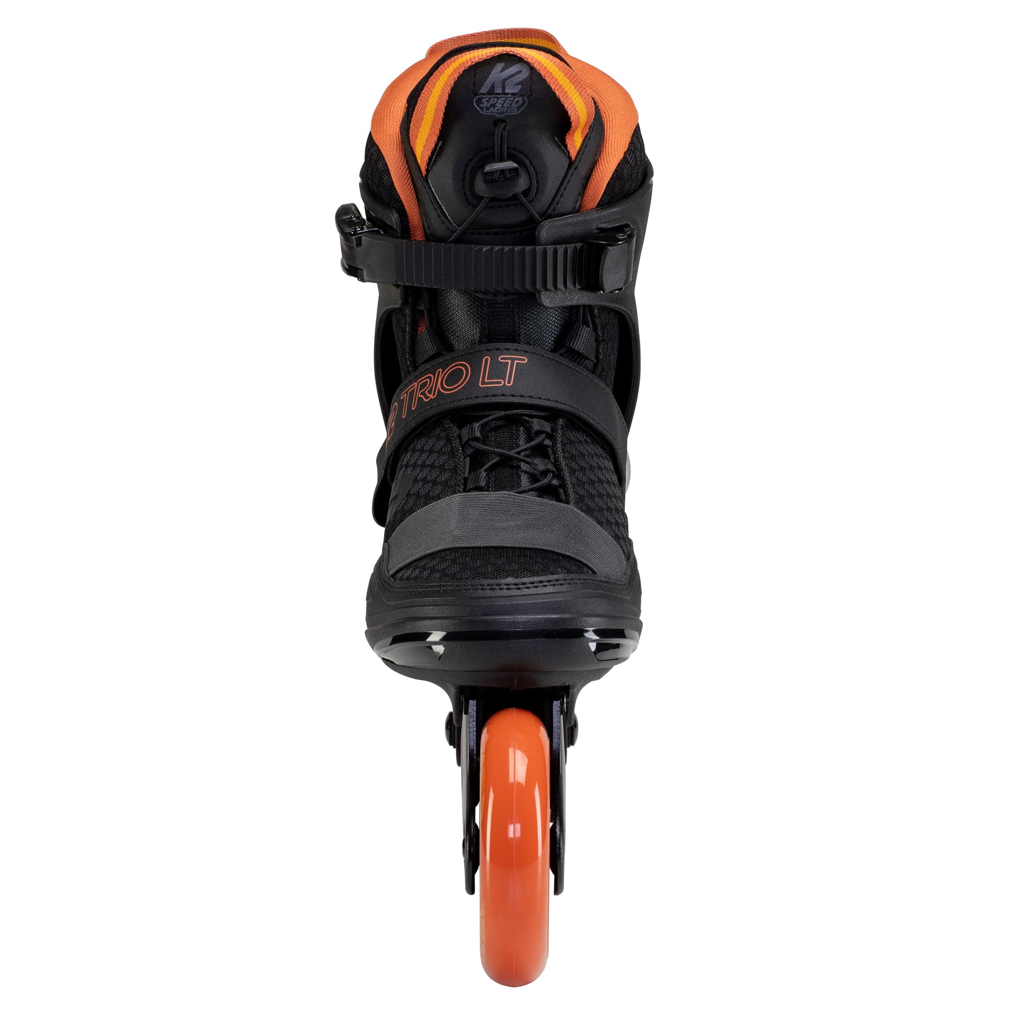 K2 Trio LT 100 Black Orange Men's Urban Inline Skates - High Performance Rollerblades for Fitness, Commuting & City Skating