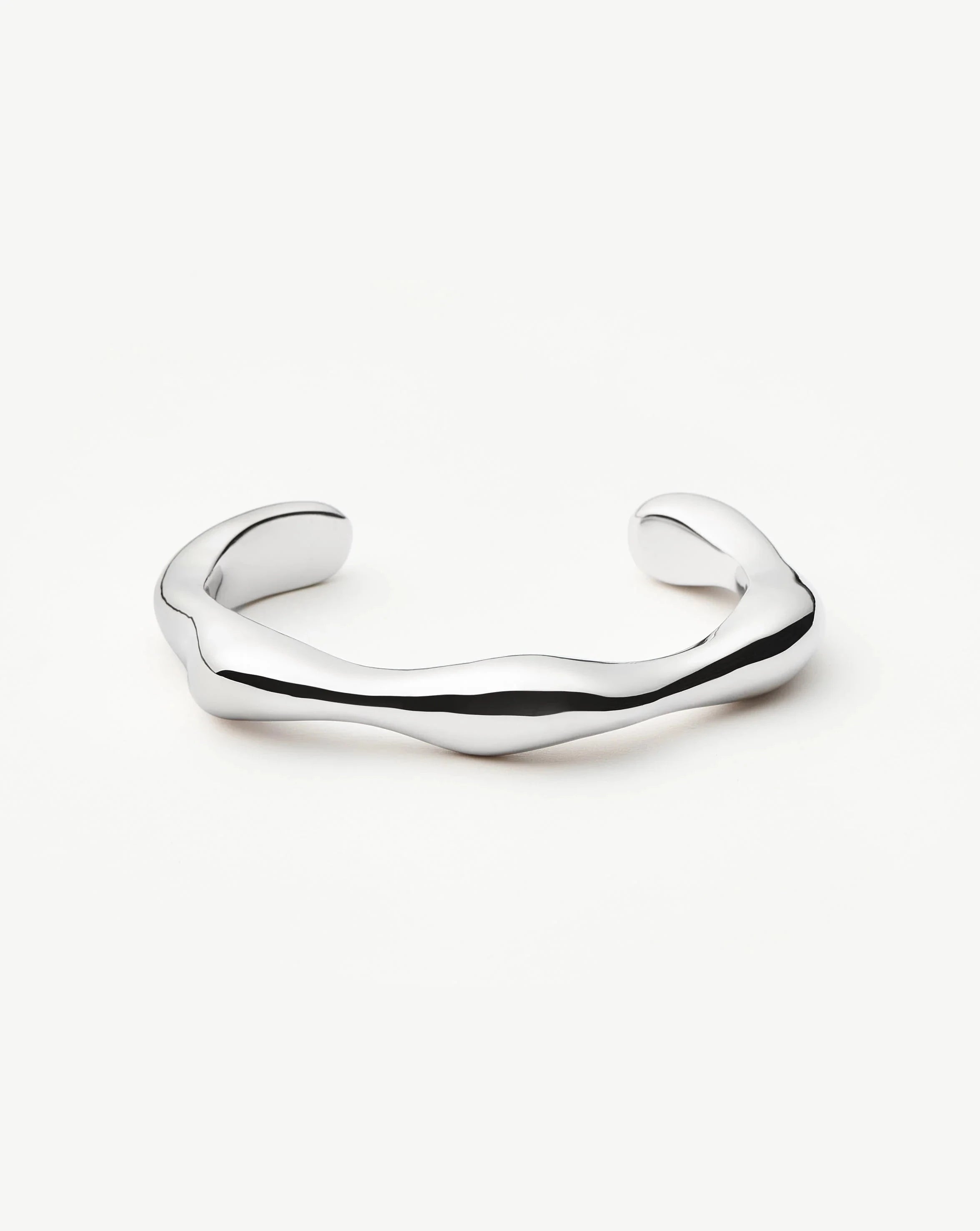 Eny Puffy Cuff Bracelet - Silver Plated Adjustable Bangle for Women | Elegant Jewelry Gift for Birthday, Anniversary & Special Occasions