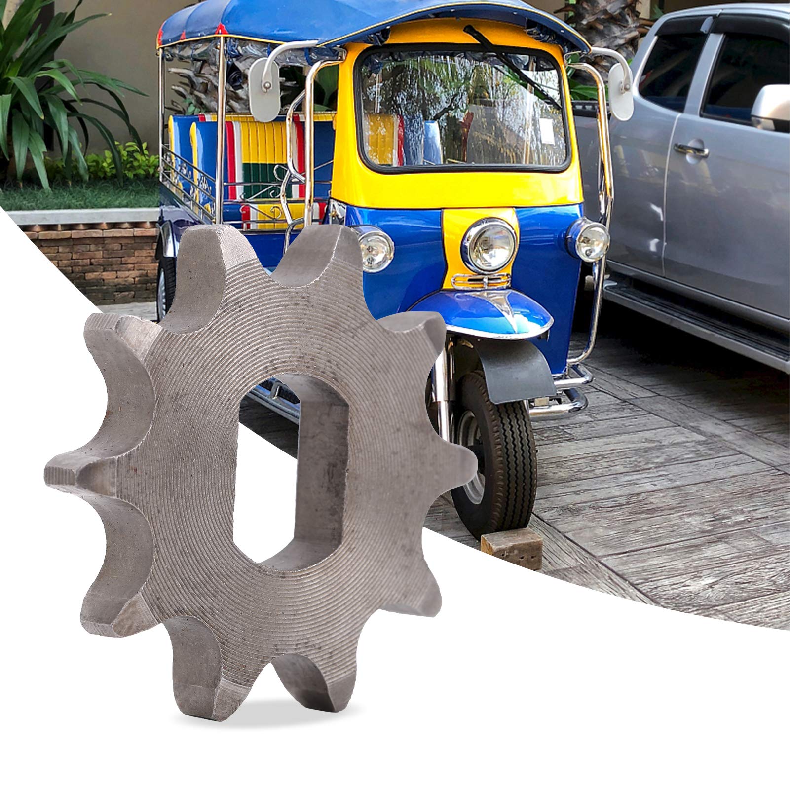 Keenso 10T Steel Sprocket - 10 Tooth Electric Motor Gear Replacement for Electric Tricycles & E-Bikes | Durable Bike Chain Sprocket for Motorcycle, Scooter & Power Transmission Systems