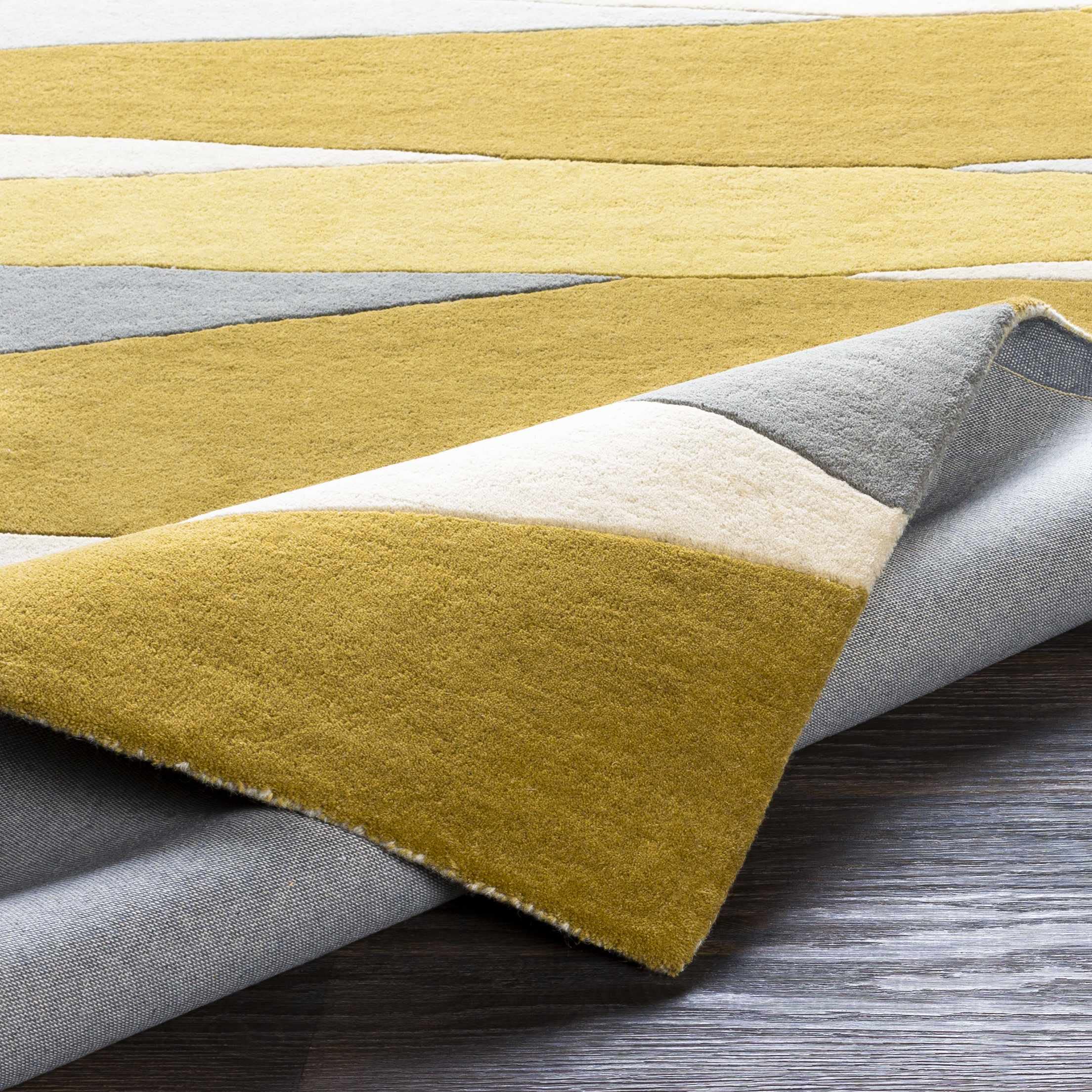 Hauteloom Goodsprings Wool Area Rug 2' x 3' - Soft Modern Gray Ivory Handmade Rug for Living Room, Bedroom, Nursery - Cozy Home Decor & Floor Covering for Comfortable Spaces