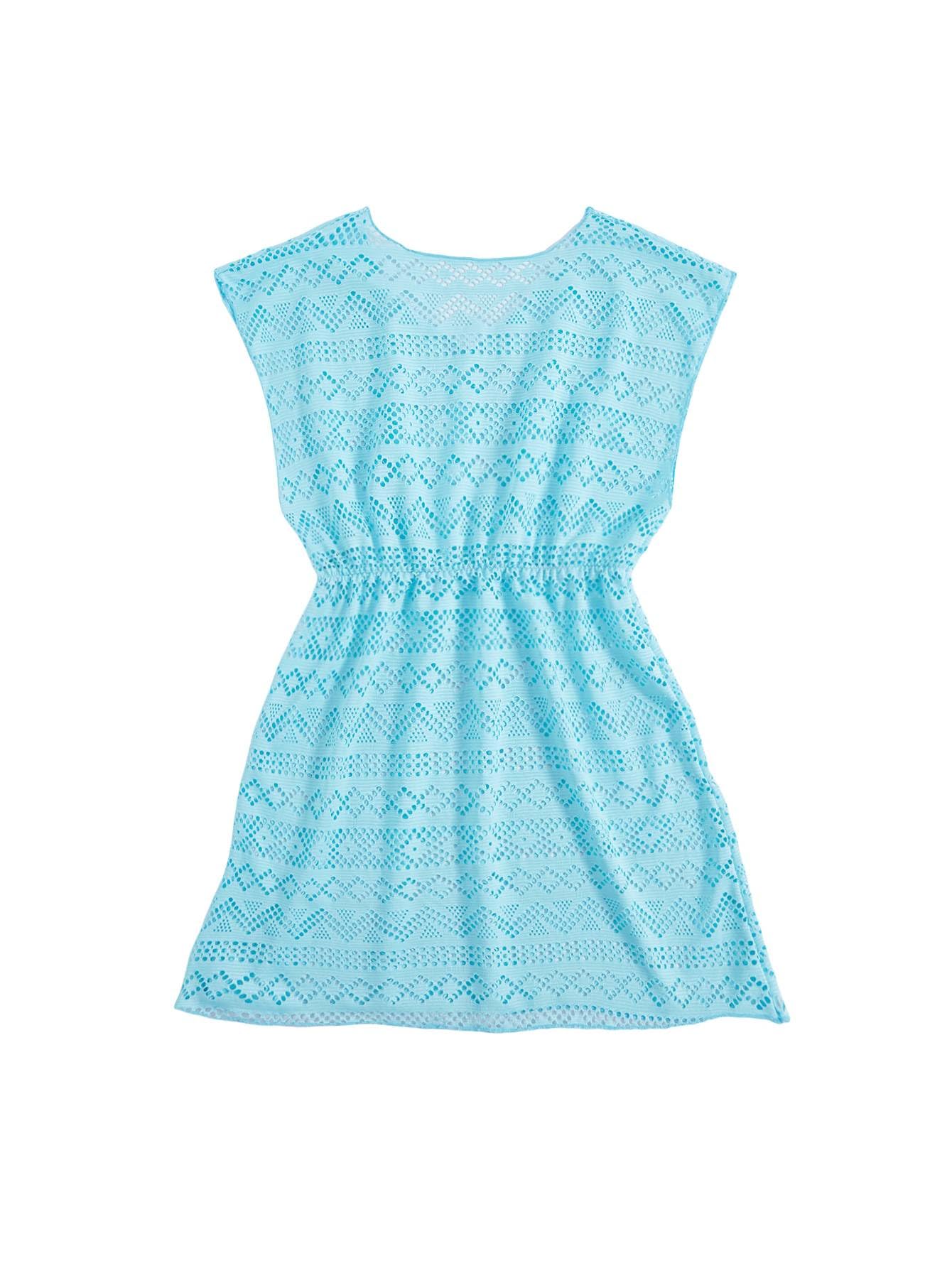 Milumia Girls' Eyelet Hollow Beach Cover Up Swimsuit - Lightweight Summer Swimwear for Pool, Beach & Vacation - Perfect for Swimming, Sunbathing & Outdoor Activities