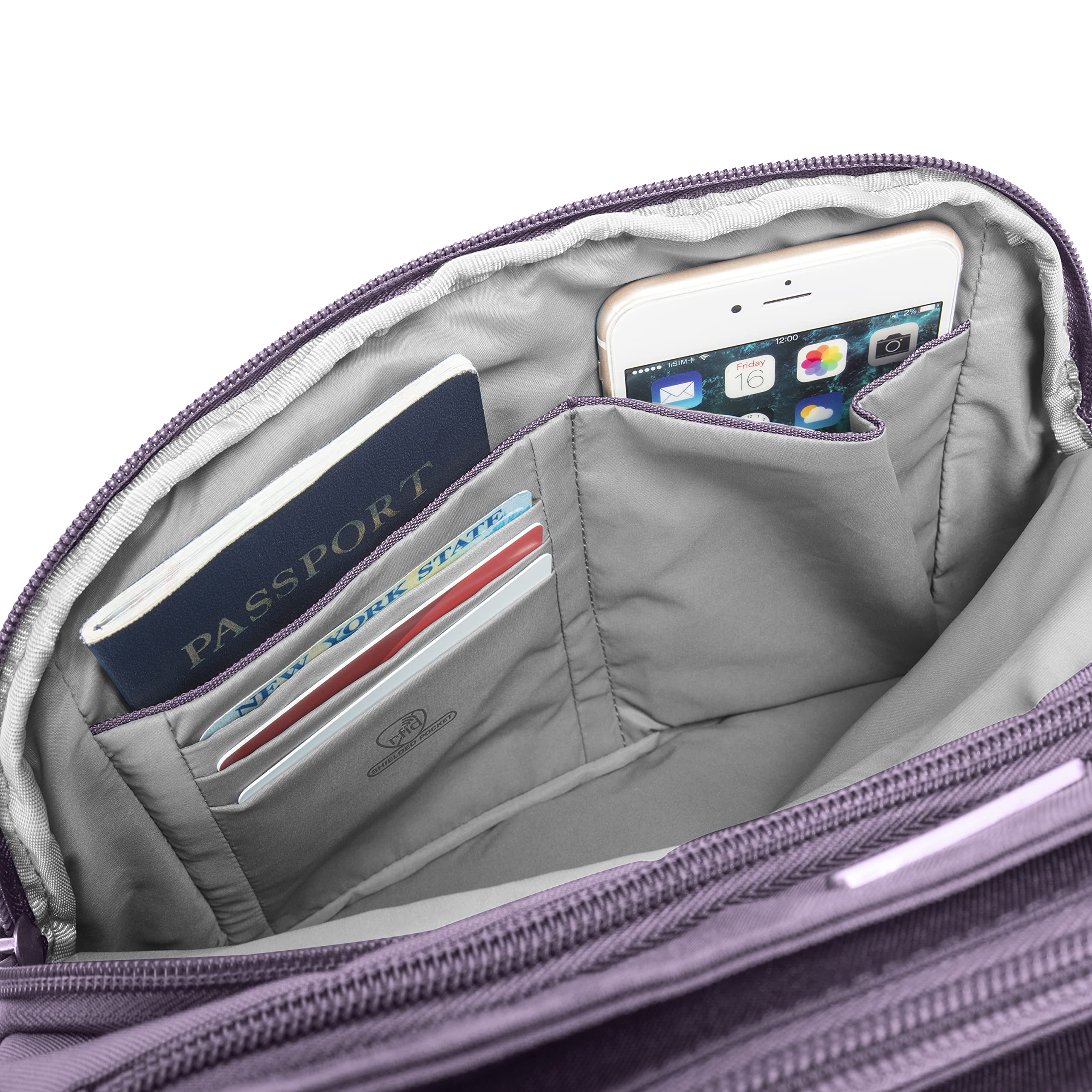 Travelon Anti-Theft Classic Crossbody Bag for Women & Men - Secure RFID Blocking Purse for Travel, Commuting & Daily Use
