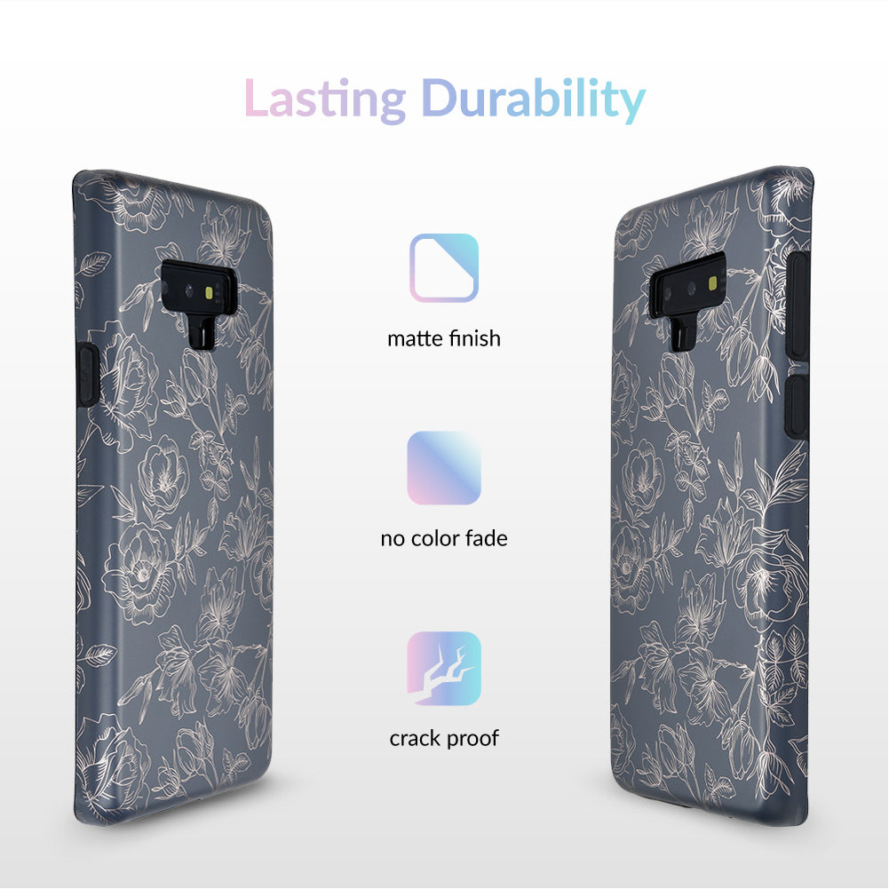 Floral Rose Gold Chrome Samsung Galaxy Phone Case - Elegant Protective Cover for Galaxy S21/S22/S23 - Perfect for Everyday Use & Special Occasions