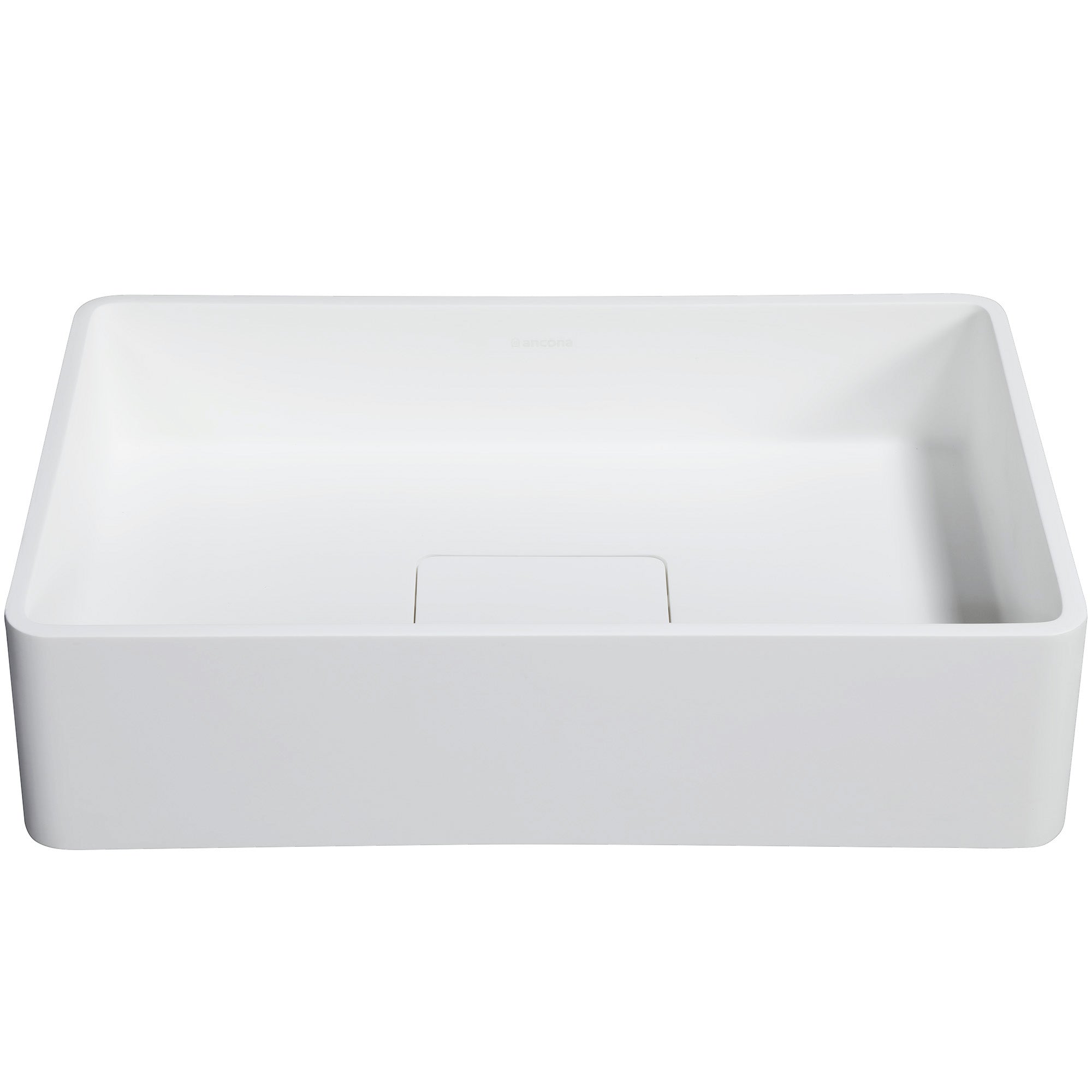 Ancona Holbrook White Ceramic Vessel Bathroom Sink with Brushed Champagne Gold Single Hole Faucet - Modern Vanity Basin for Powder Room, Guest Bath & Master Bathroom Decor