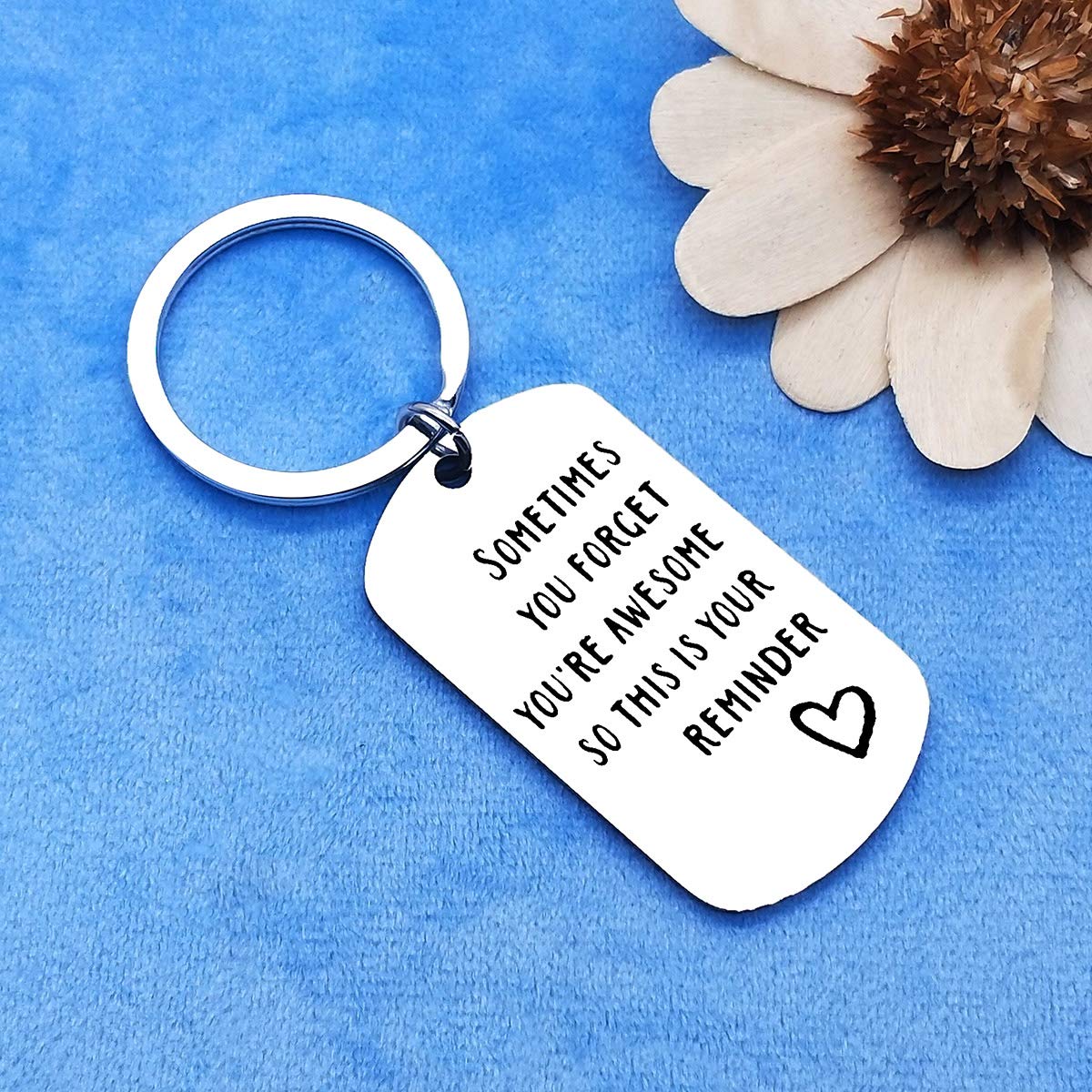 Inspirational Keychain - Funny Thank You Appreciation Gift for Coworker, Boss, Teacher | Encouragement Gifts for Men & Women | Christmas, Birthday, Graduation Gift for Son, Daughter, Friends, Sister | Perfect for Office, School, Daily Motivation