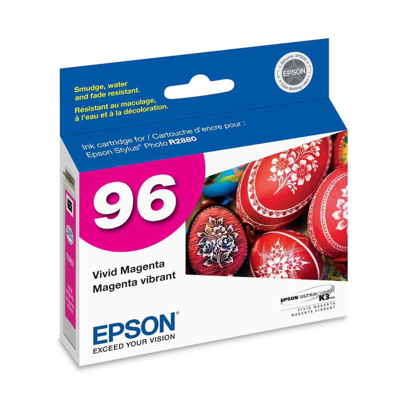Epson T096320 R2880 Vivid Magenta Ink Cartridge (96) - High-Quality Replacement Ink for Epson Printers | Perfect for Photo Printing, Graphic Design & Professional Art Projects