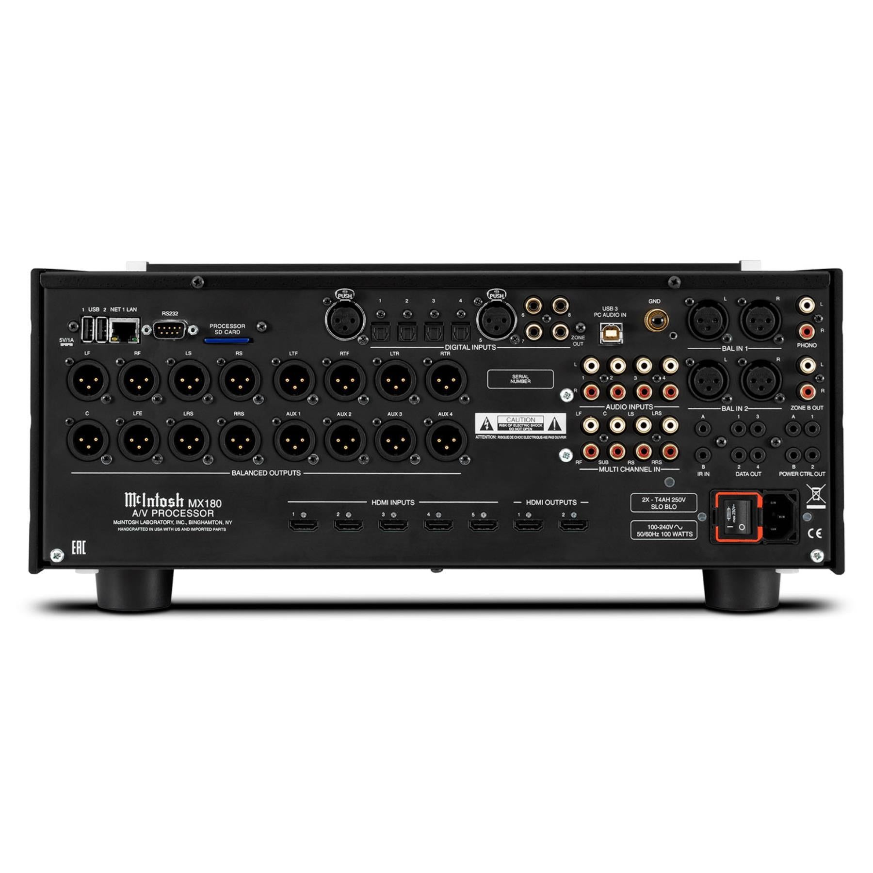 McIntosh MX180 8K Ultra HD AV Processor - Premium Home Theater Audio Video Receiver for Dolby Atmos & DTS:X - Perfect for Movie Nights & Gaming Setup