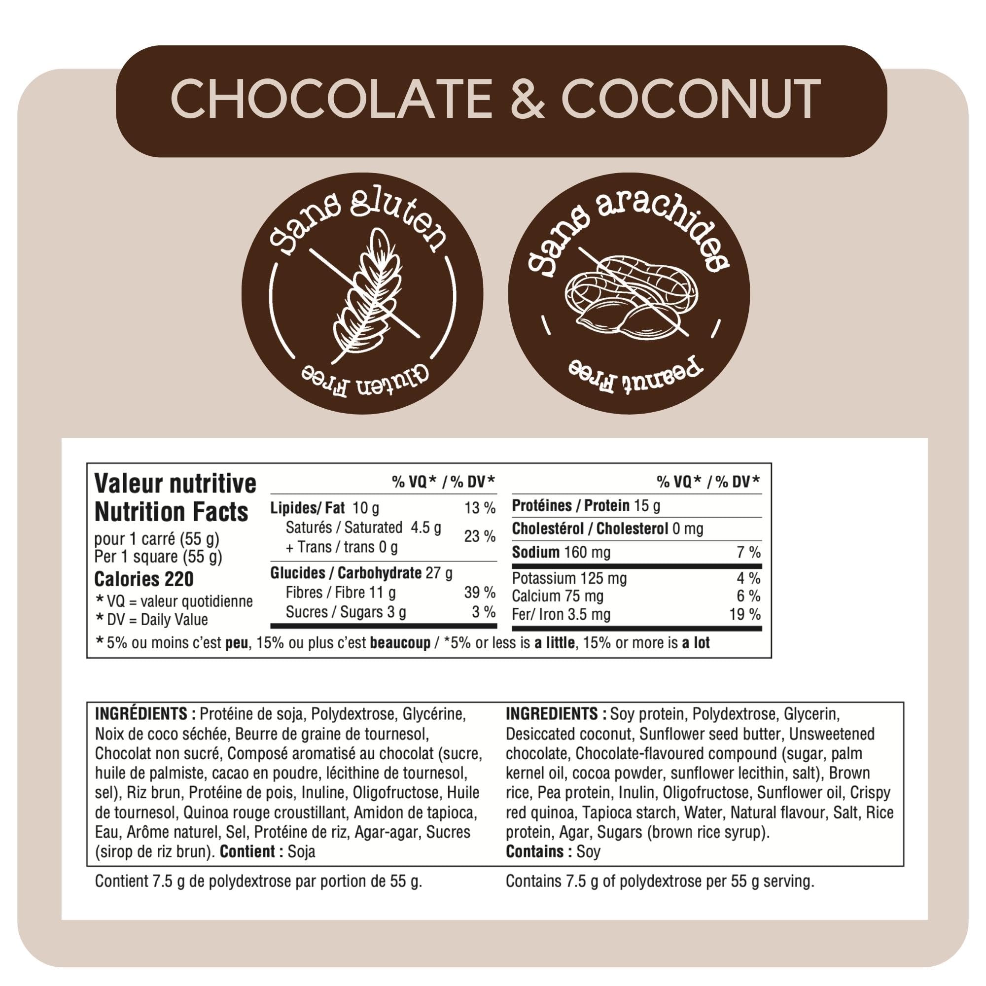 GoKrisp Energy Squares by Jimmy Sevigny - 12 Pack High Protein Pastry Snacks (15g Protein Each) | Delicious Chocolate Coconut Flavor | Nut-Free, Peanut-Free & Gluten-Free | Perfect for Gym, Hiking & On-the-Go Nutrition