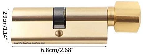 High Security Thumb Turn Euro Cylinder Lock - 70mm Anti-Theft Door Lock with 3 Keys for Home & Bedroom | Durable Metal Entrance Lock for Interior Doors | Perfect for Apartments, Offices, and Residential Security