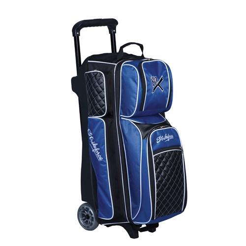 KR Royal Flush Triple Ball Roller Bowling Bag - Premium Black Bowling Bag for Men & Women - Perfect for League Play, Tournaments & Practice Sessions