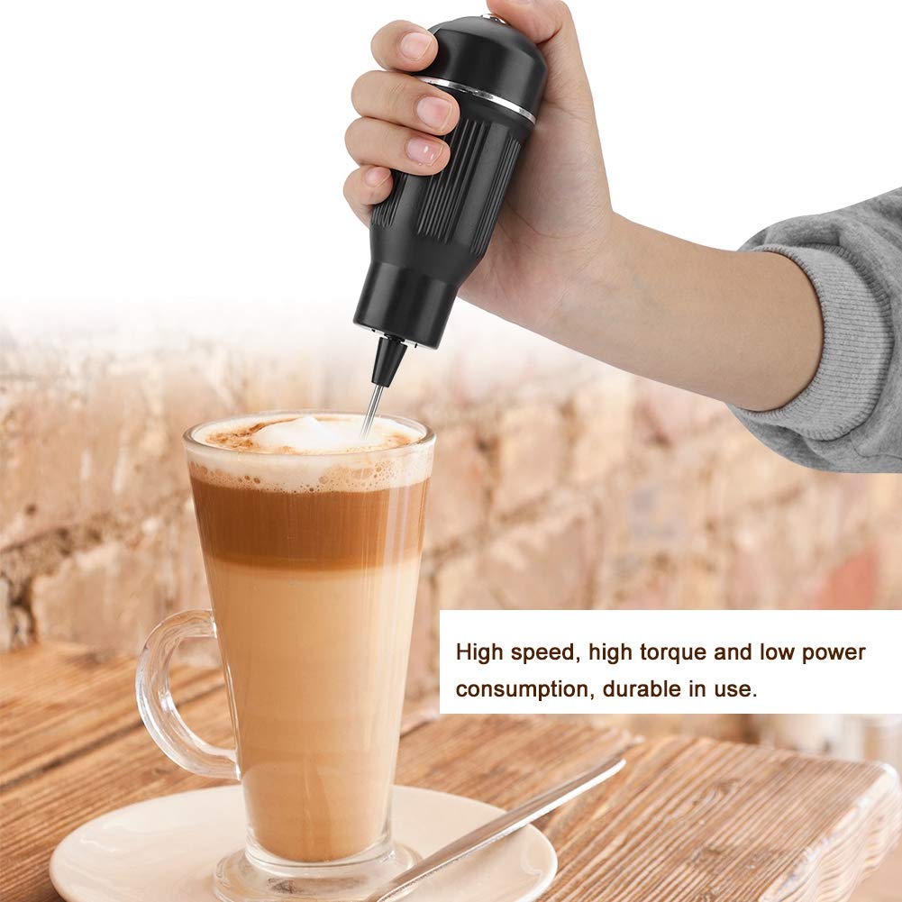 Electric Hand Mixer & Milk Frother for Coffee, Eggs - Black | Perfect for Bulletproof Coffee & Baking
