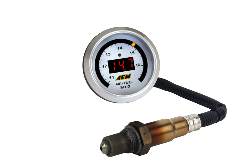 AEM Digital Wideband UEGO Air Fuel Ratio Gauge - High Performance O2 Sensor for Cars, Trucks & Racing - Real-Time AFR Monitoring for Tuning & Diagnostics