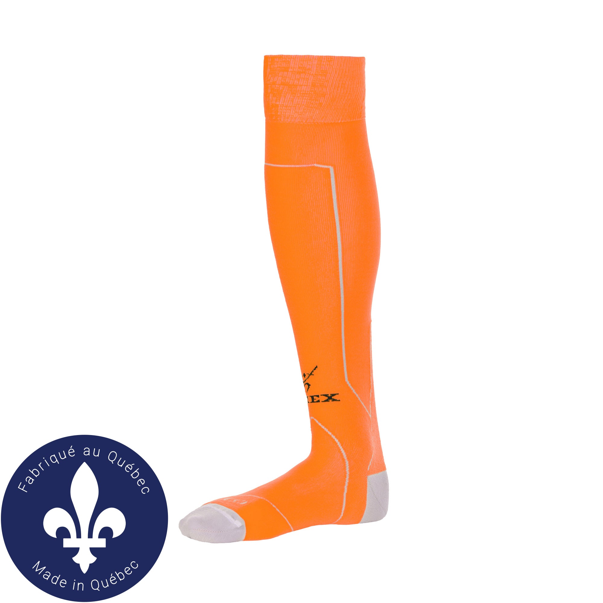 Imex Orange Fencing Socks - High Visibility Sports Socks for Fencing, Soccer & Running - Breathable & Comfortable Athletic Socks for Men & Women
