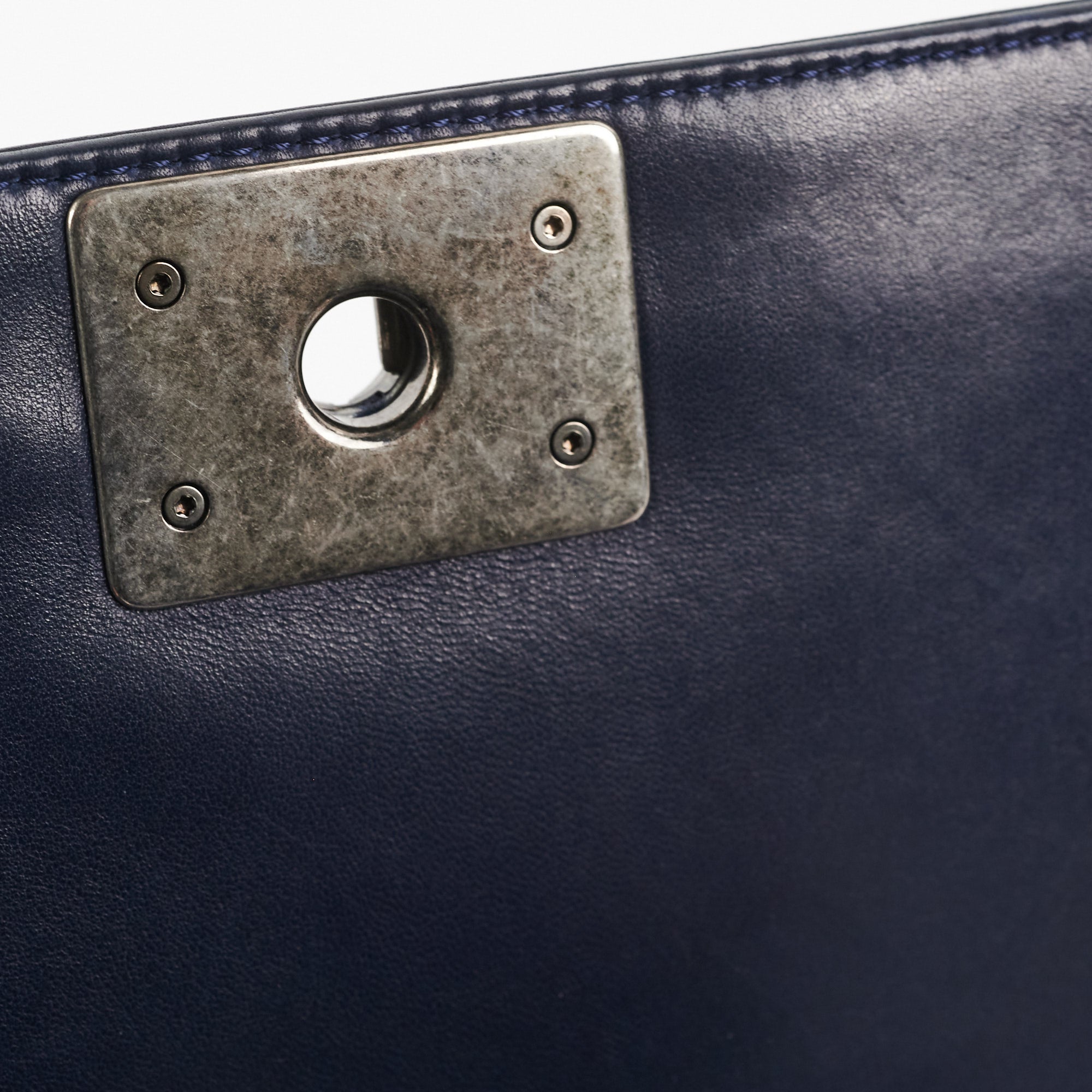 Chanel Navy Old Medium Boy Shoulder Bag - Luxury Leather Crossbody Purse for Women, Fashionable Everyday Handbag for Work, Party & Travel