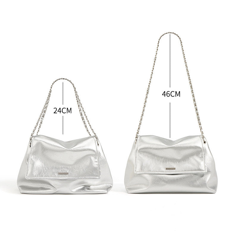 Stylish Modern Chain Shoulder Bag for Women - Trendy Crossbody Purse with Adjustable Strap - Perfect for Work, Travel & Evening Out
