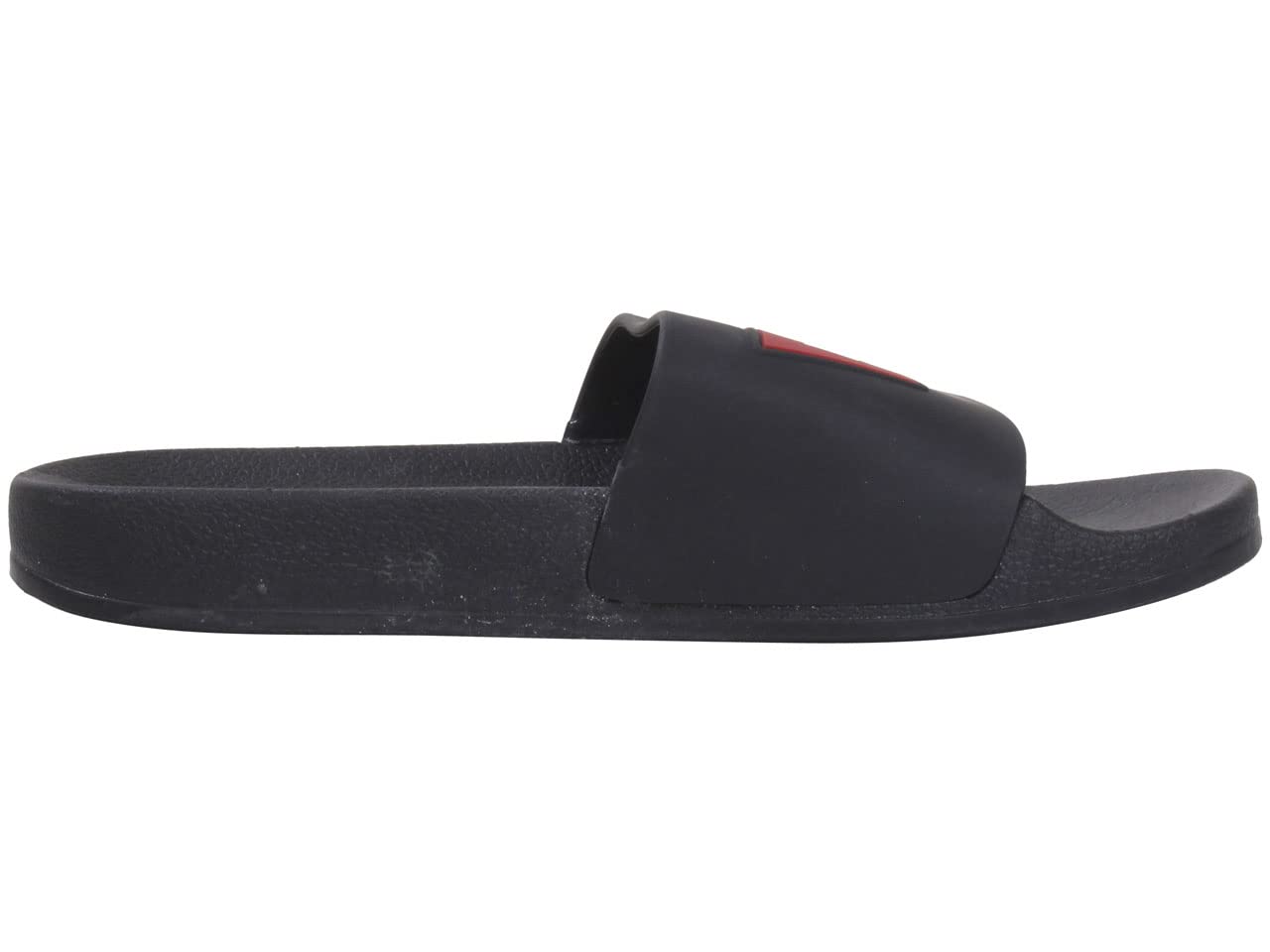 Levi's Women's Batwing Slide Sandals - Slip-On Comfort Shoes with Logo in Black, Size 10 | Casual Summer Footwear for Beach, Pool & Everyday Wear