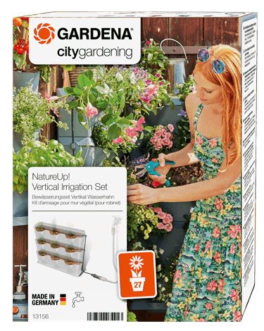 Gardena NatureUp! Vertical Garden Irrigation Kit - Drip Watering System for Plants, Flowers & Vegetables - Perfect for Balcony, Patio & Indoor Gardening
