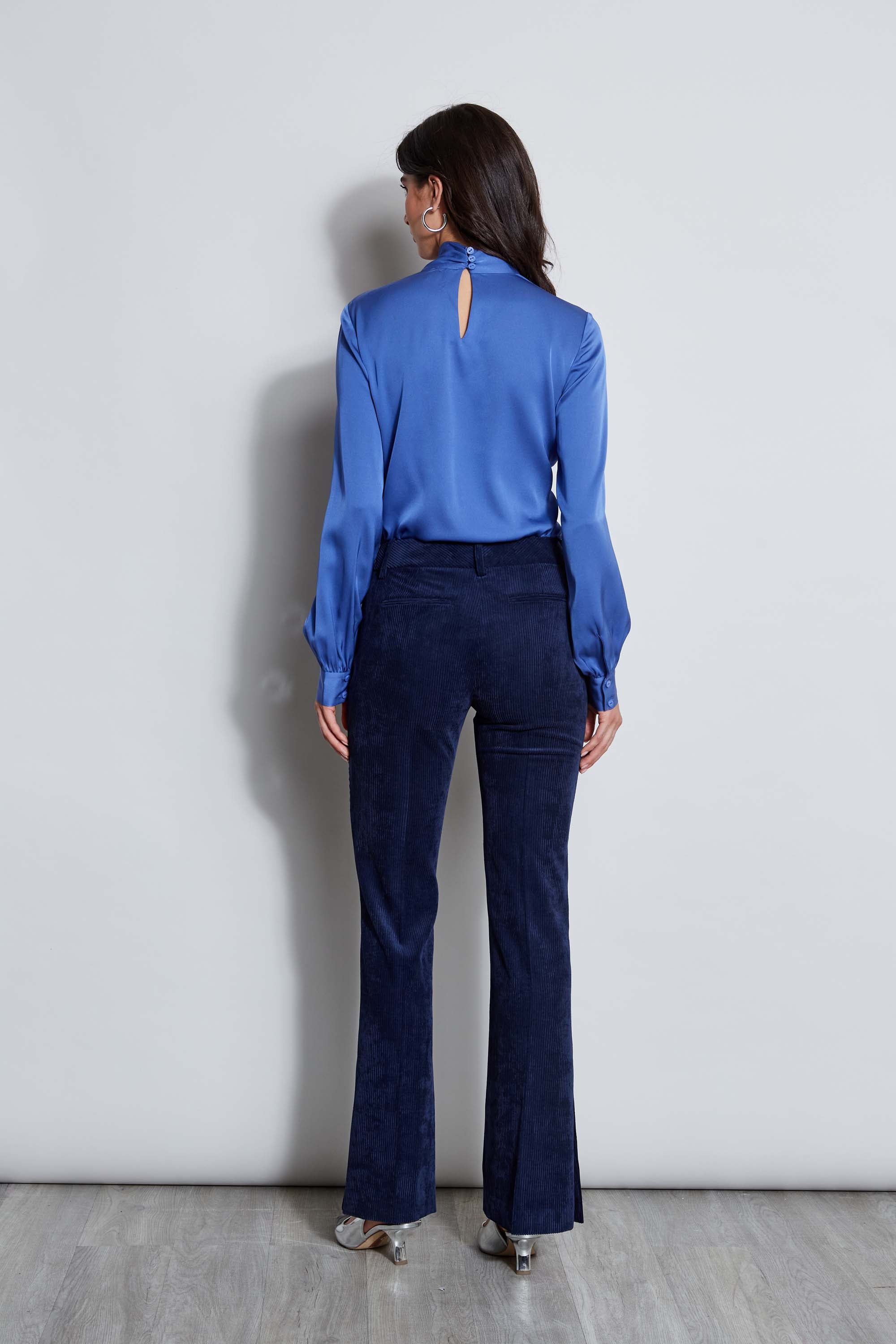 Elegant Silk Draped Neck Blouse for Women - Fashionable Office & Evening Wear - Perfect for Business Meetings, Date Nights & Special Occasions