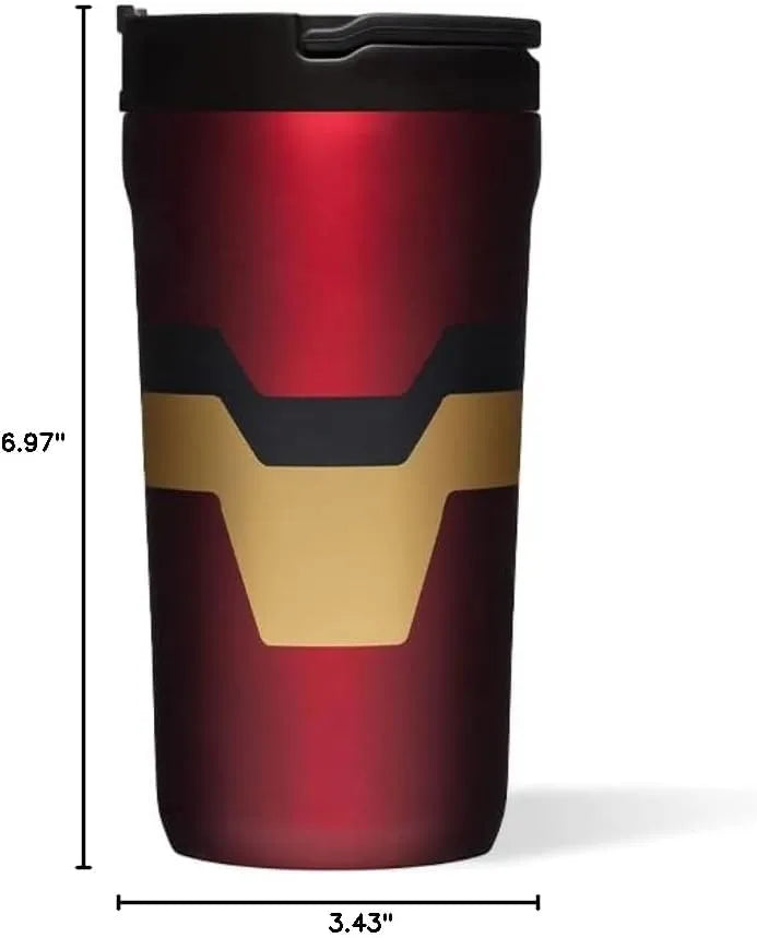 Marvel Iron Man Kids Cup 12oz - Insulated Stainless Steel Water Bottle for School, Sports & Outdoor Activities
