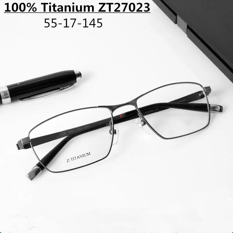 Aimee Unisex Full Rim Square Titanium Eyeglasses Frame 27023 | Lightweight Durable Glasses for Men & Women | Perfect for Reading, Working & Daily Wear