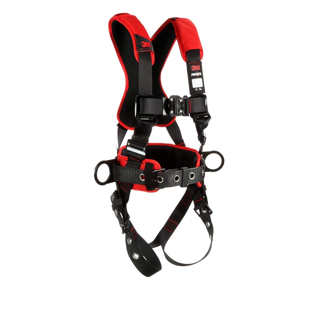 3M Full Body Harness with Protecta Technology - Medium/Large Size - Fall Protection Safety Gear for Construction, Roofing & Industrial Work