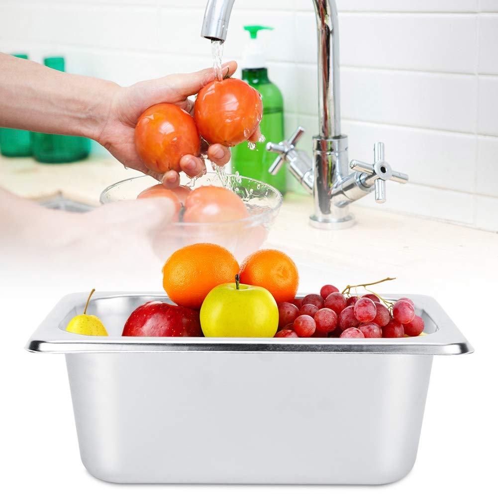 Stainless Steel Countertop Food Serving Display Pan - Square Steam Table Pan & Smoker Water Pan for Buffet, Hotel, Restaurant (Ideal for Catering, Food Warming & Banquet Serving)